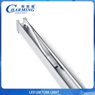 U38 আউটডোর LED টিউব লাইট অদৃশ্য ক্যাবলিং অ্যালুমিনিয়াম খাদ হালকা শরীর LED টিউব
