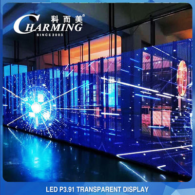 পিক্সেল পিথ P3.91MM স্বচ্ছ LED ভিডিও ওয়াল ডিসপ্লে বহুমুখী 100x50CM
