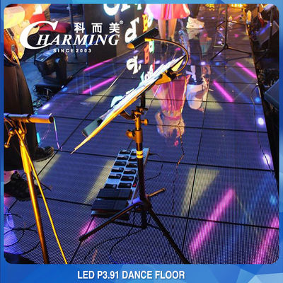 P3.91 ইন্ডাকটিভ LED ভিডিও ফ্লোর ডান্স ফ্লোর RGB HD IP65 উচ্চ স্থায়িত্ব BIS CE