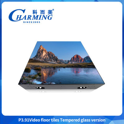 LED ডিসপ্লে P3.91 বিজ্ঞাপনের জন্য ইনডোর LED প্যানেল GOB+গ্লাস পৃষ্ঠ HD ফ্লোর স্ক্রিন নাচ