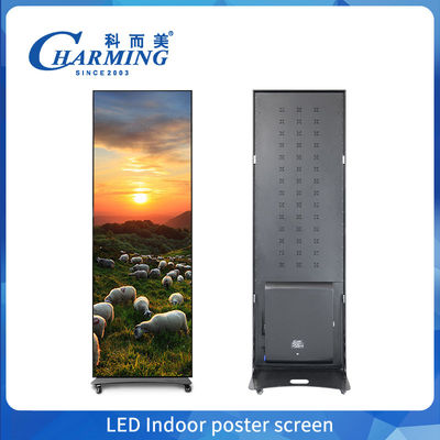 ফুল কালার P2.5 P1.86 P2 ইনডোর LED পোস্টার ডিসপ্লে স্ক্রিন ওয়াইফাই ইউএসবি ফ্লোর স্ট্যান্ডিং LED বিজ্ঞাপন ডিজিটাল পোস্টার ডিসপ্লে