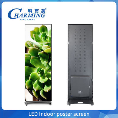 ফুল কালার P2.5 P1.86 P2 ইনডোর LED পোস্টার ডিসপ্লে স্ক্রিন ওয়াইফাই ইউএসবি ফ্লোর স্ট্যান্ডিং LED বিজ্ঞাপন ডিজিটাল পোস্টার ডিসপ্লে
