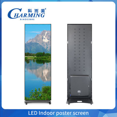 ফুল কালার LED 640X1920mm P2 P1.86 P2.5 P3 ফ্লোরিং স্ট্যান্ডিং LED পোস্টার ওয়াইফাই ইউএসবি মোটেবল মিরর পোস্টার ডিসপ্লে প্যানেল