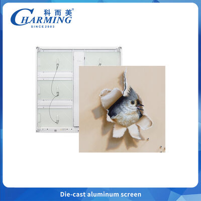 আউটডোর এলইডি ডিসপ্লে P6 তাপ অপসারণ রিবার সঙ্গে বিজ্ঞাপন জন্য পাতলা এবং হালকা আর্ক কোণ splicing