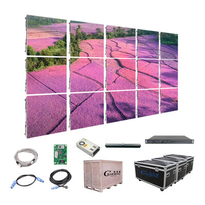 3840Hz উচ্চ ইনডোর রিফ্রেশ রেট P3.91 ডাই কাস্ট অ্যালুমিনিয়াম ক্যাবিনেট এবং 500x1000 মিমি লাইটওয়েট ডিজাইনের সাথে LED ভিডিও ওয়াল