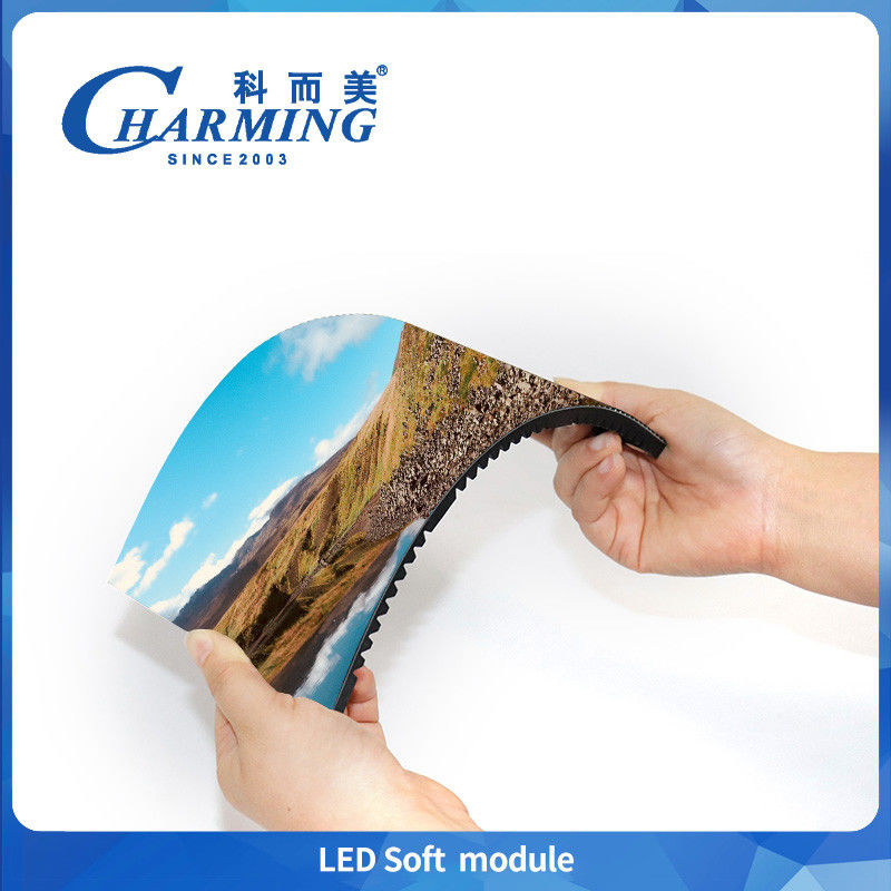 পূর্ণ রঙ P1.86/P2/P2.5/P3.076 ইনডোর LED সফট মডিউল 800hz উচ্চ উজ্জ্বলতা সিলিন্ডারিকাল স্ক্রিনের জন্য