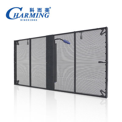 গ্লাস P3.91 ইনডোর আউটডোরে LED স্বচ্ছ ফিল্ম স্ক্রীন বিজ্ঞাপন