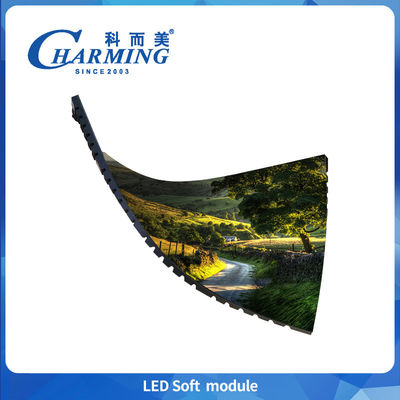 আল্ট্রা হাই ডিফিনিশন ১৩৫ ডিগ্রি প্রশস্ত-কোণ দেখার কোণ P1.86-P4 ইনডোর ক্রিয়াকলাপের জন্য ভাঁজযোগ্য এবং নমনীয় নমনীয় স্ক্রিন